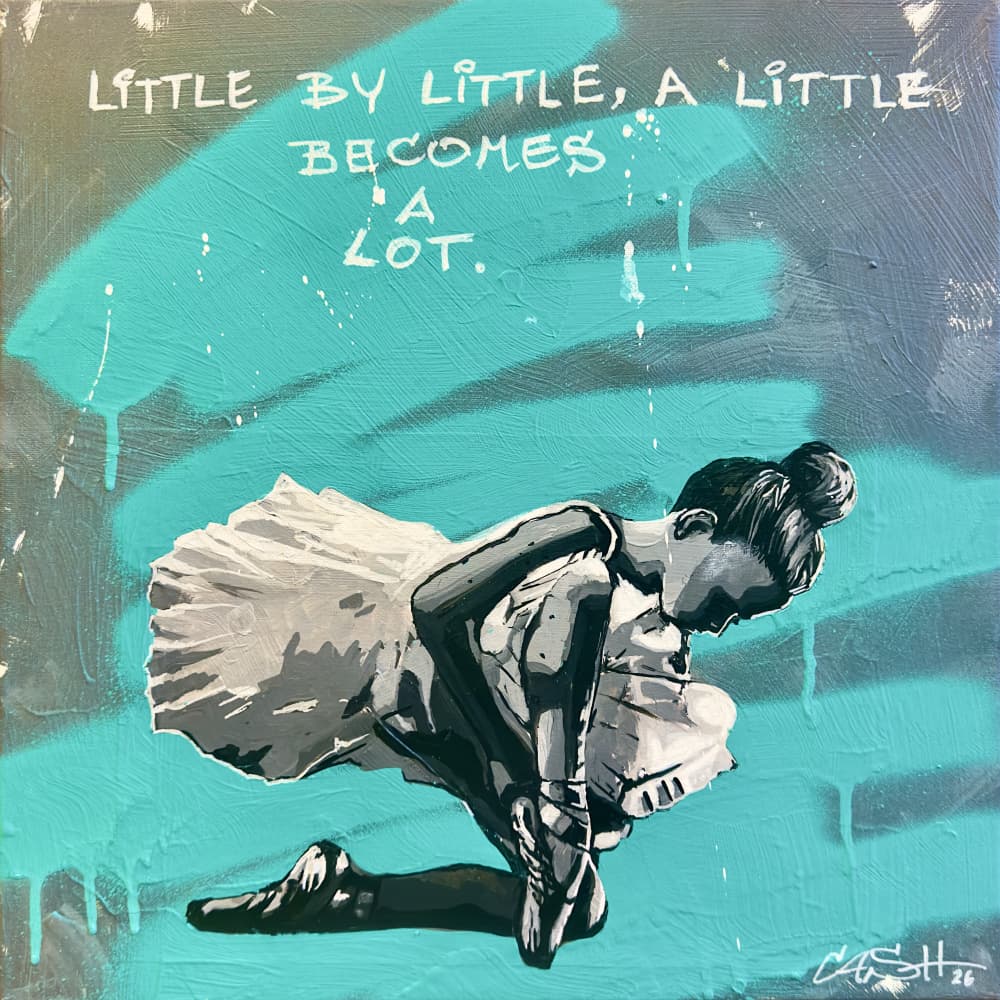 Urban Ballerina Quote by Suzan Habib — canvas wall art