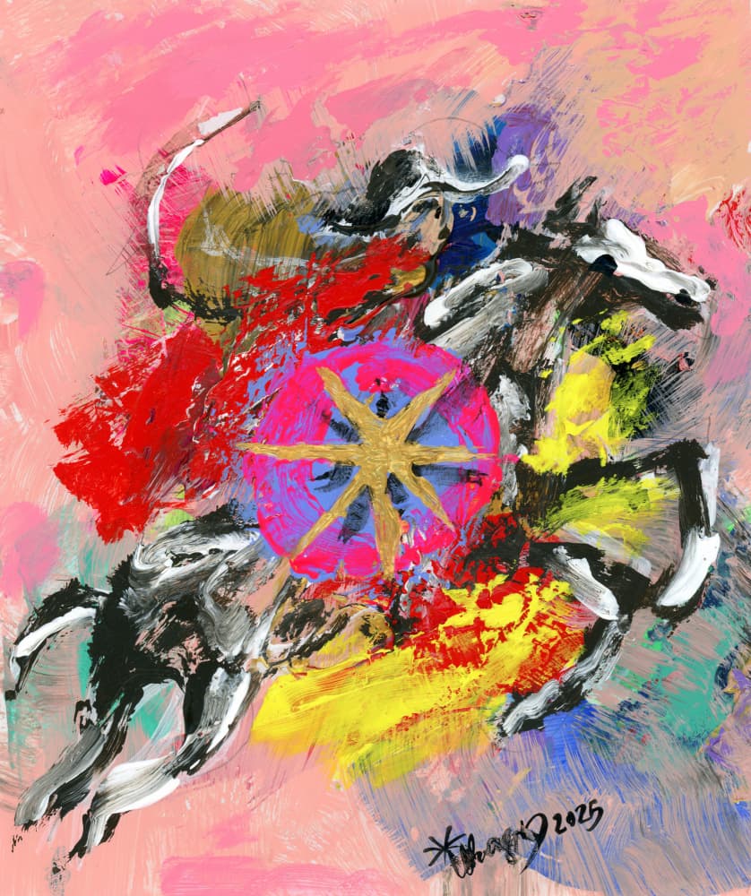Vibrant Abstract Animal Energy by Kanat Ibragimov — canvas wall art