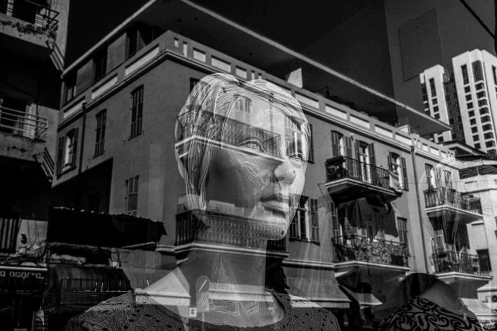 Mannequin City Reflection by Corinne Spector — canvas wall art