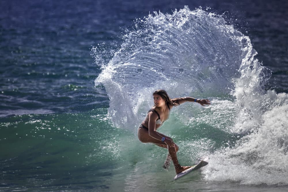 Summer Wave Action by Yun Thwaits — canvas wall art