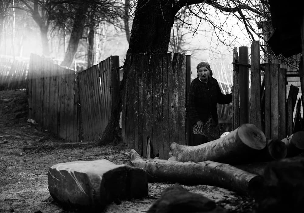 Village Woman's Gate by Julien Oncete — canvas wall art