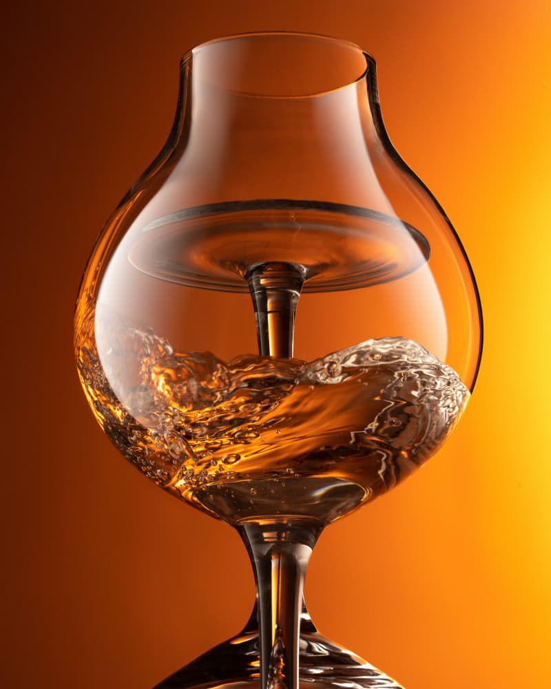 Golden Whiskey Swirl by Konstantin Morozov — canvas wall art