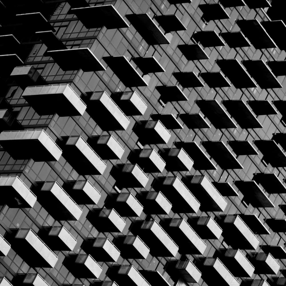 Modern Building Geometry by Jonathan Lai — canvas wall art