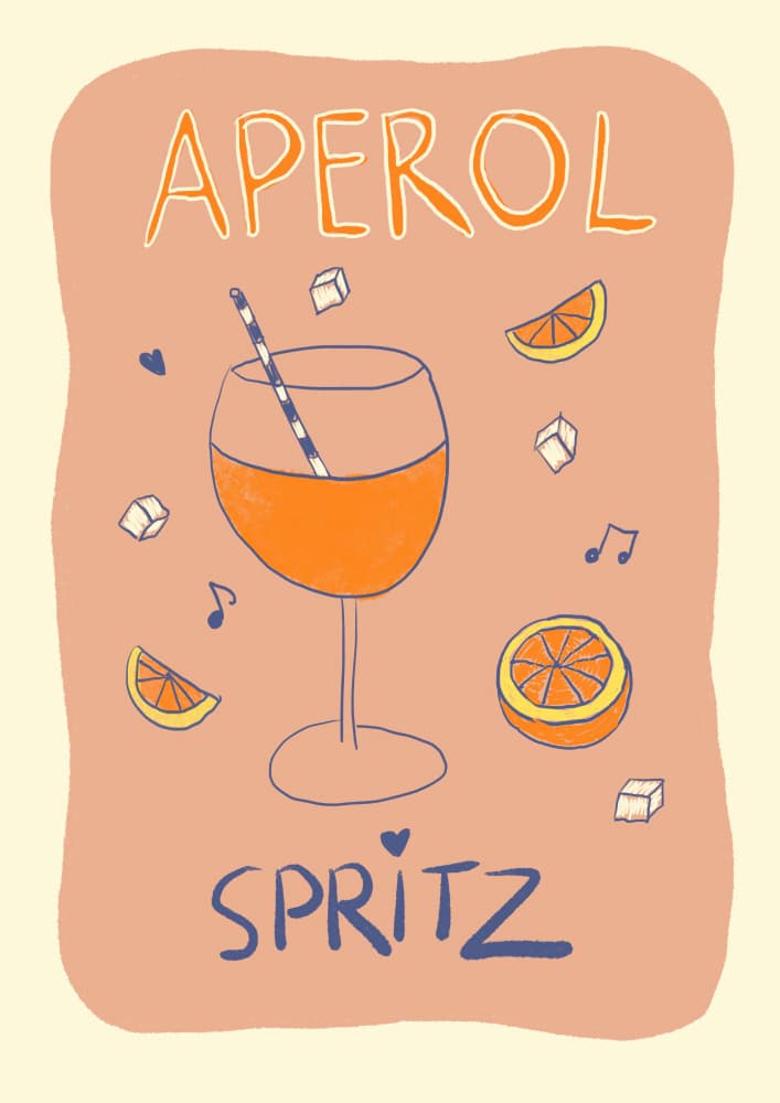 Refreshing Aperol Spritz by Studio Dolci — canvas wall art