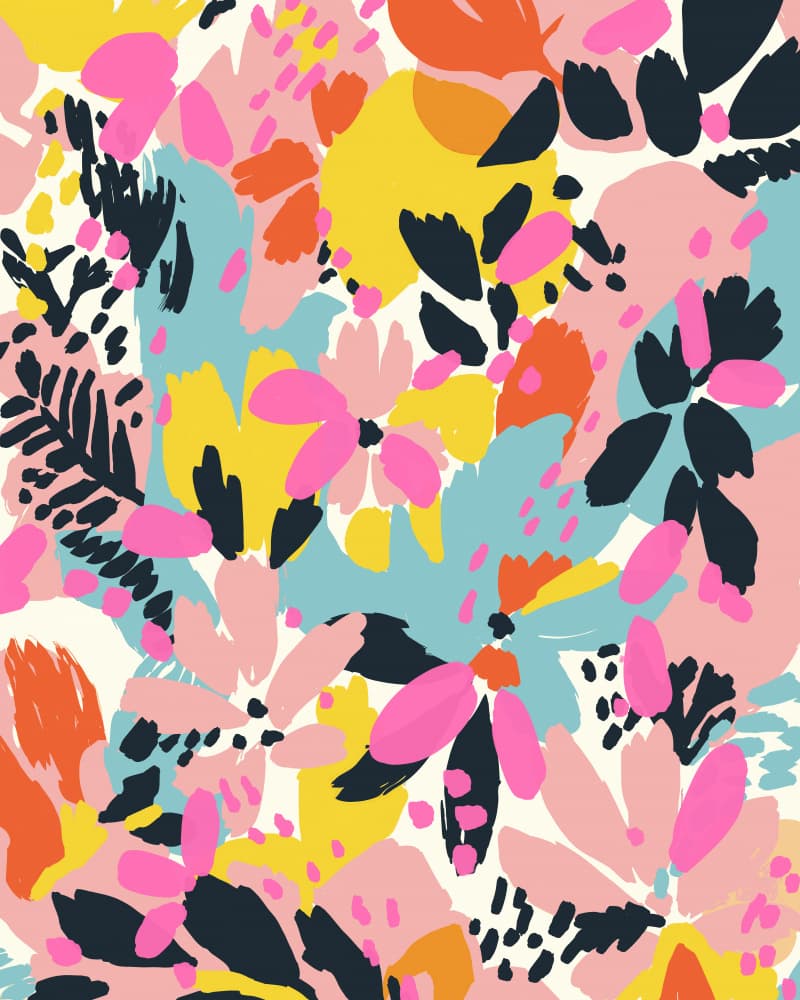Petal Burst Melody by Treechild — canvas wall art