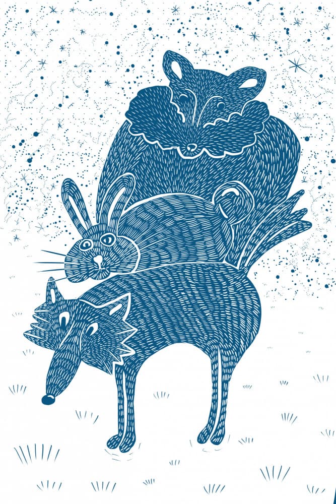 Whimsical Winter Stack by Mela Patterns — canvas wall art