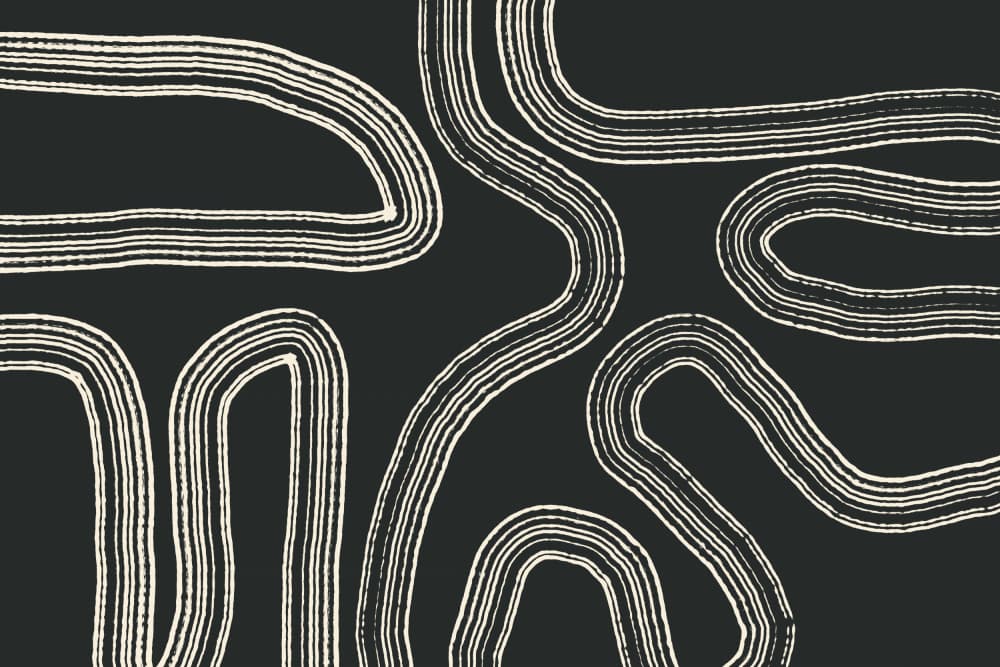 Black and White Line Patterns by uplusmestudio — canvas wall art