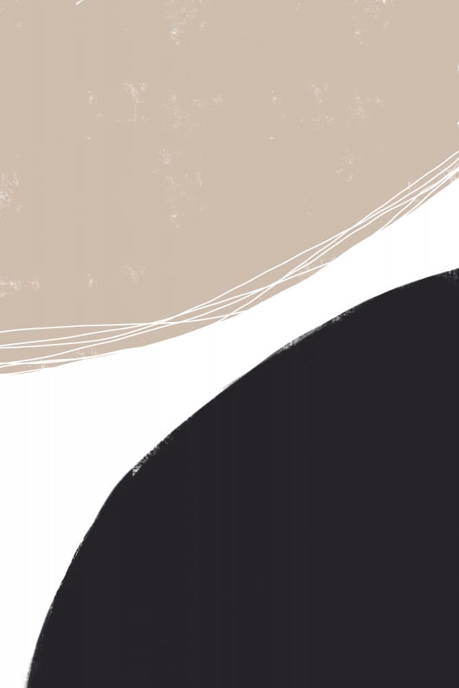 Beige And Black Organic Shapes by uplusmestudio — canvas wall art