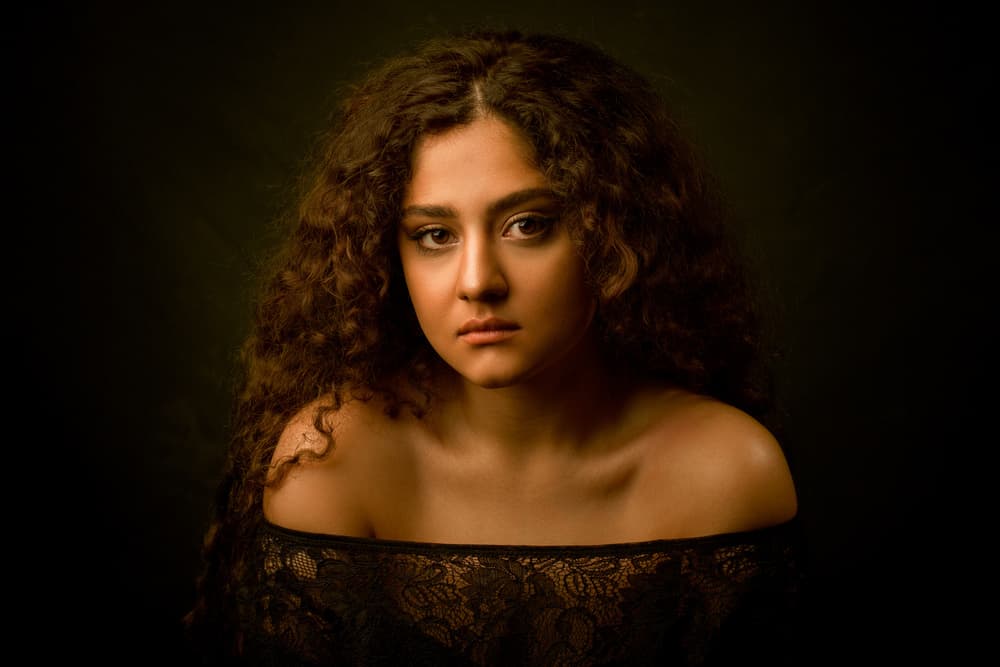 Pensive Woman Portrait by Mehdi Mokhtari — canvas wall art