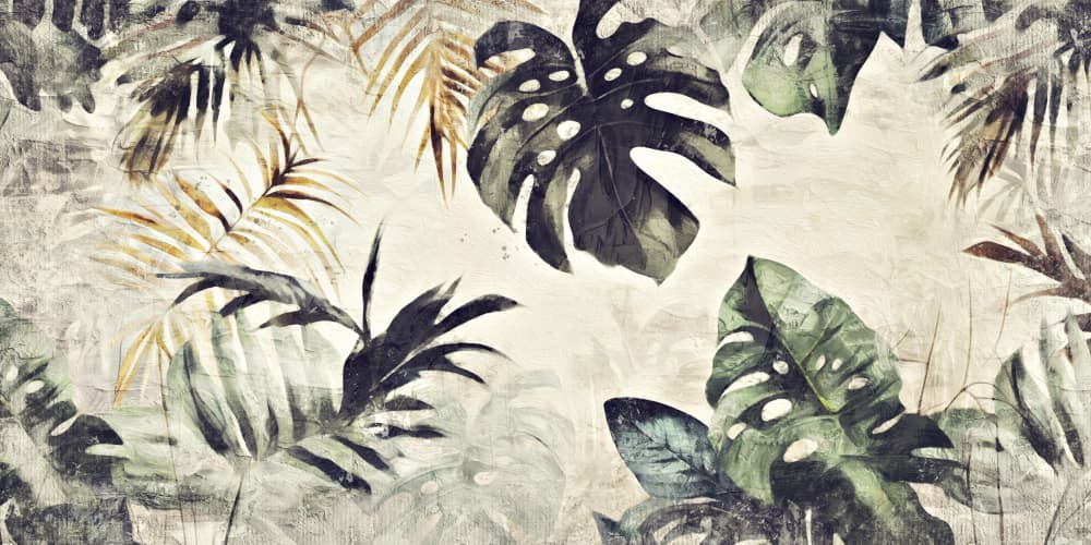 Painterly Tropical Foliage by Rafal Kulik — canvas wall art