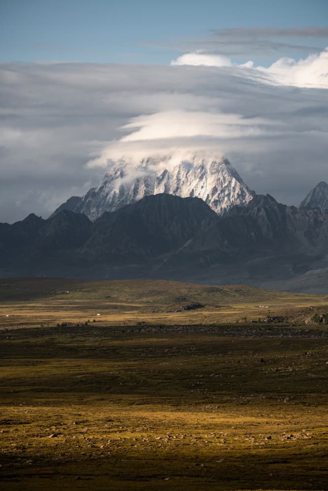 Golden Plains Mountain Peak by WangPeng — canvas wall art