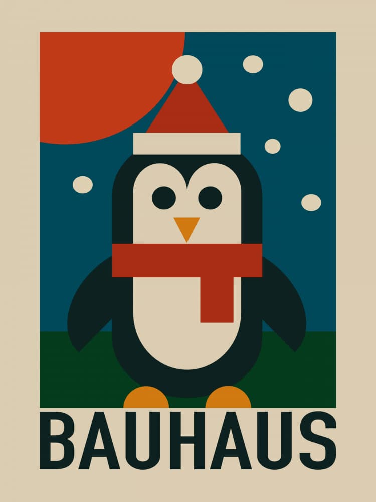 Festive Geometric Penguin
