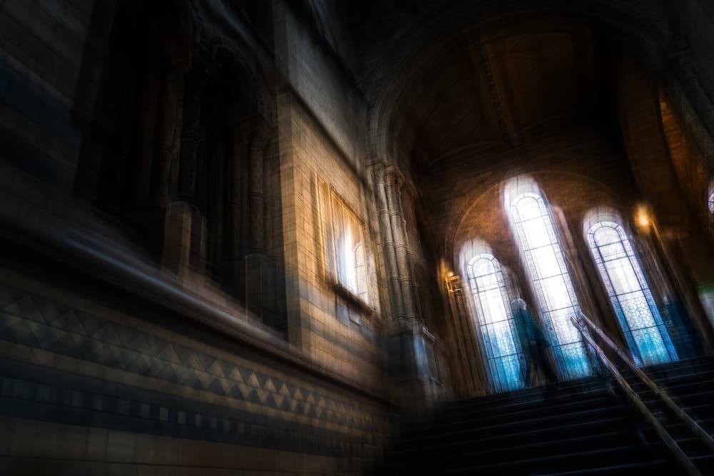 Grand Staircase Glow by Domenico Petrocca — canvas wall art
