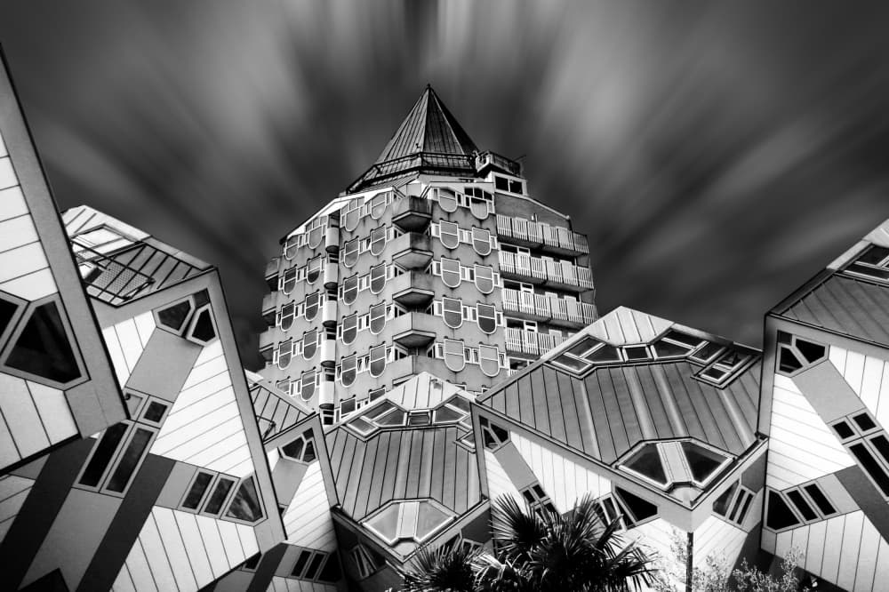 Cubic houses Rotterdam by Henk Langerak — canvas wall art