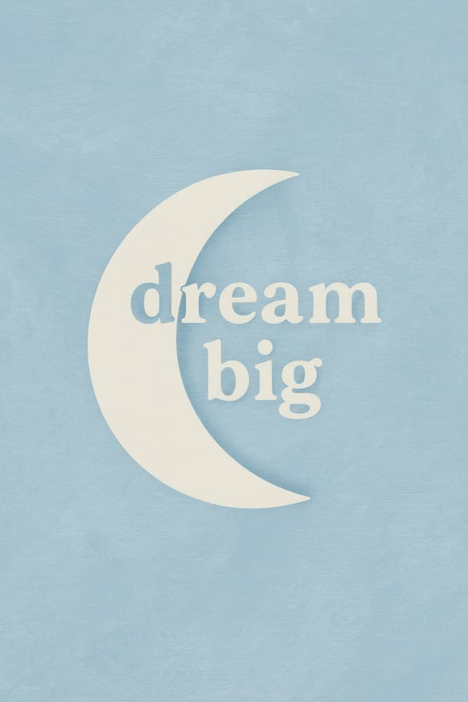Dream big(pastel blue) by Treechild — canvas wall art