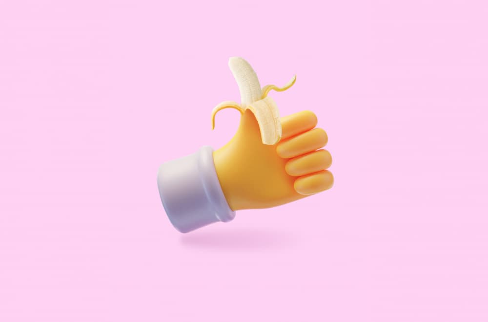 Peeling Good Thumbs Up by Artem Pozdniakov — canvas wall art