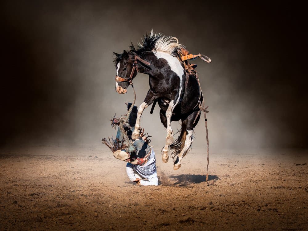 Wild West Horse Rider by Frank Ma — canvas wall art