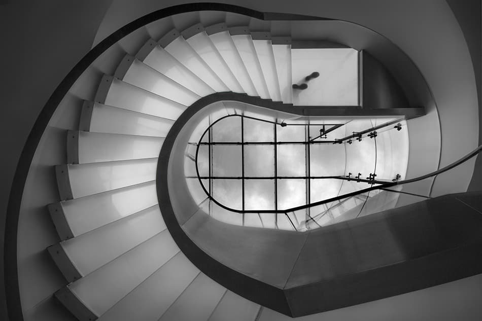 Footsteps on Spiral Stairs by Filipe P Neto — canvas wall art