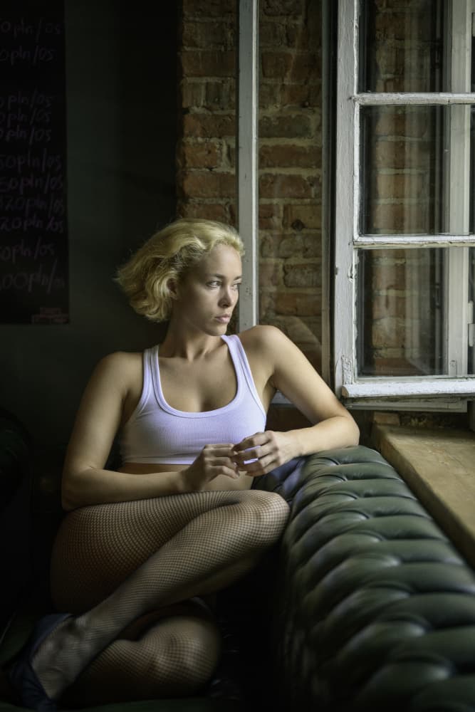 Pensive Woman By Window by Chris Bos — canvas wall art