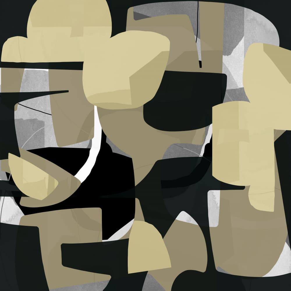 Layered Neutral Abstraction by cartissi — canvas wall art