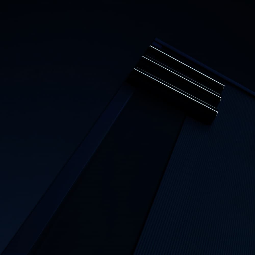 Dark Blue Abstract Lines by Gilbert Claes — canvas wall art
