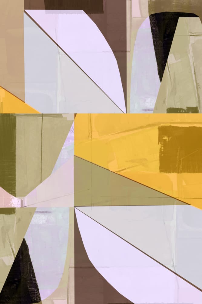 Geometric Color Blocks by cartissi — canvas wall art