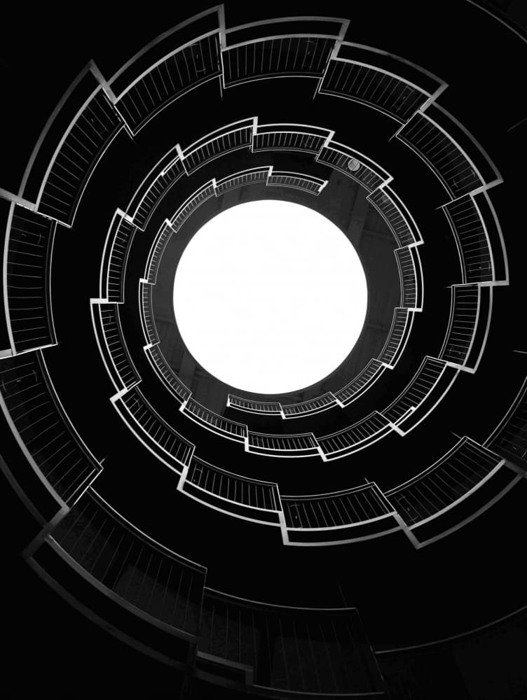 Upward Spiral Architecture by Moumita Mondal — canvas wall art