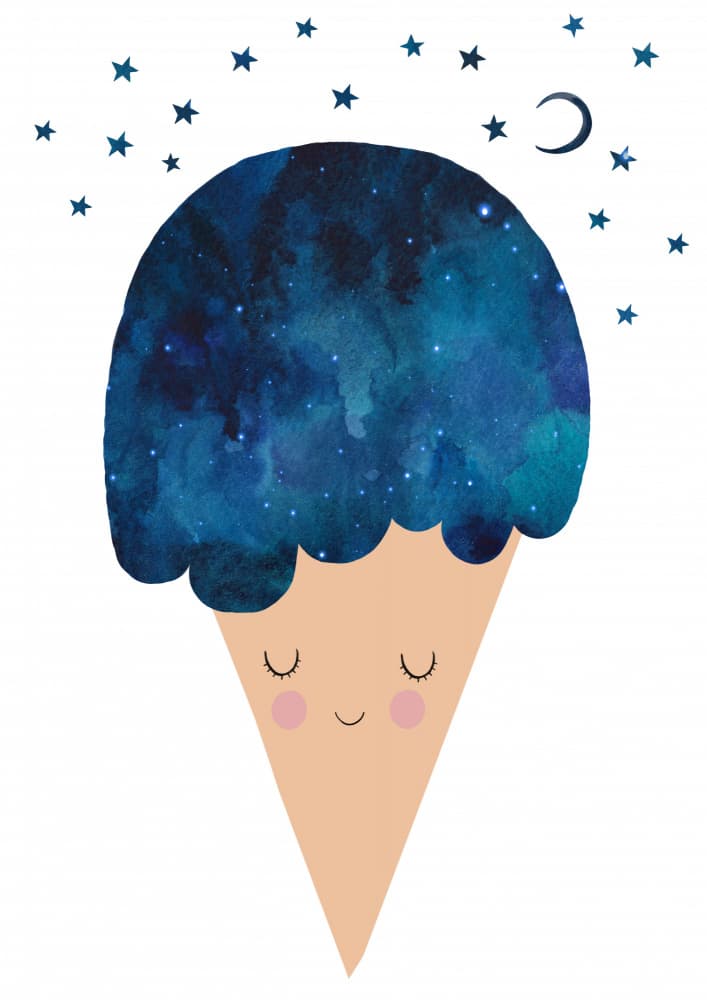 Starry Dream Cone by Treechild — canvas wall art