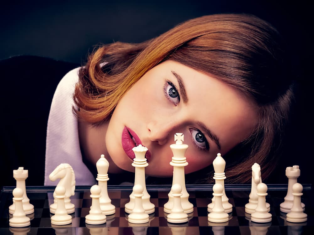 Focused Chess Player by Ifat rozenberg sherez — canvas wall art