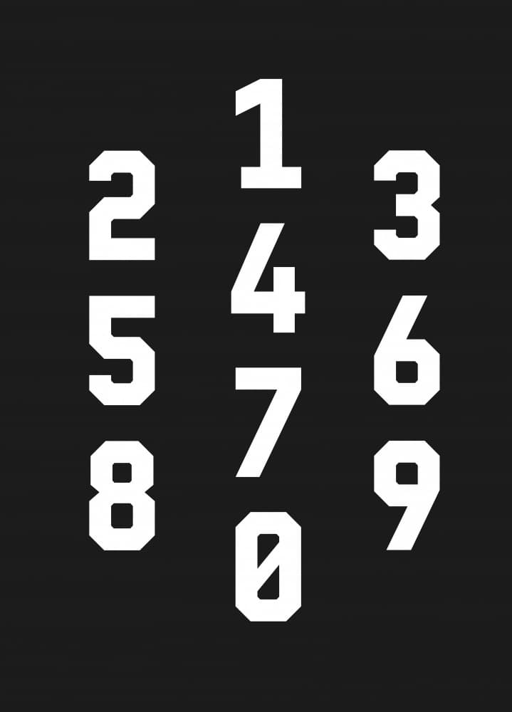Black And White Numbers by kathrinmay — canvas wall art