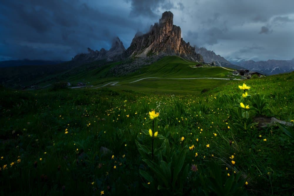 Dramatic Alpine Landscape by Simoon — canvas wall art