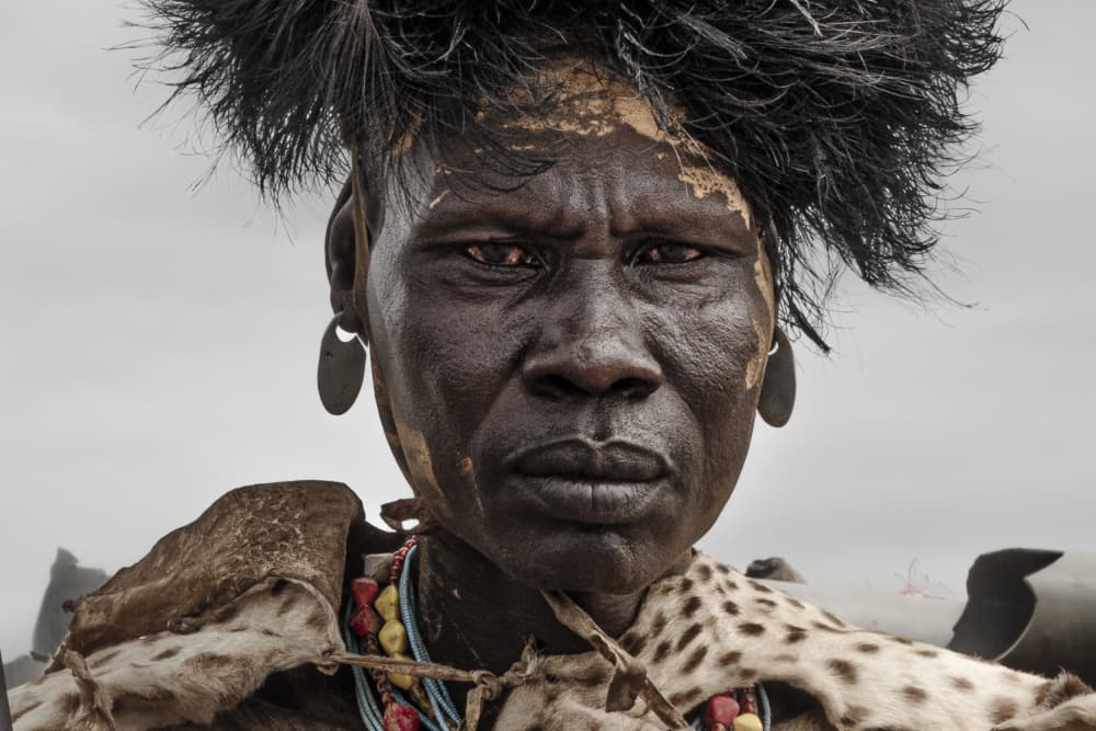 Intense Tribal Gaze by Elena Molina — canvas wall art