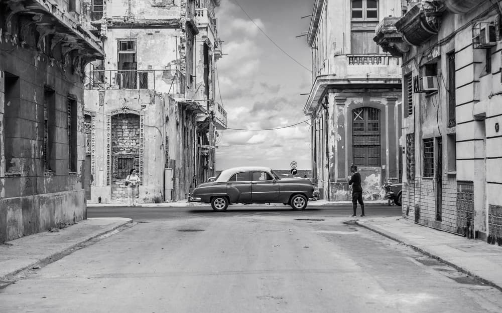 Havana Street Classic Car by Marco Tagliarino — canvas wall art