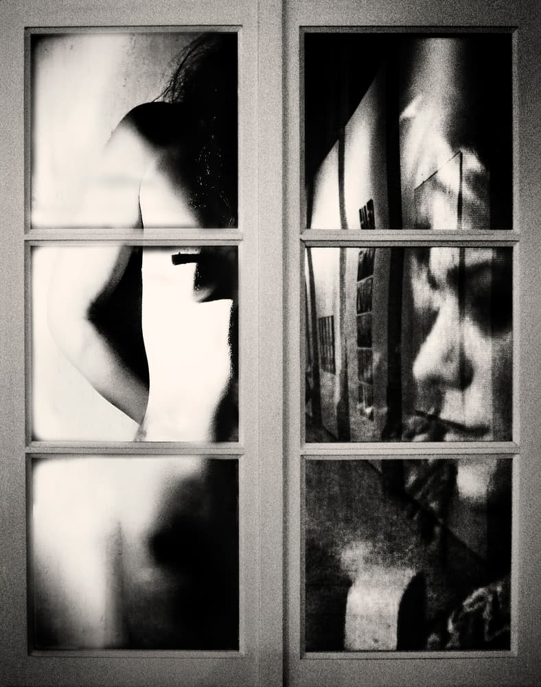 Mysterious Woman Reflection by Bogdan Bouşcă — canvas wall art