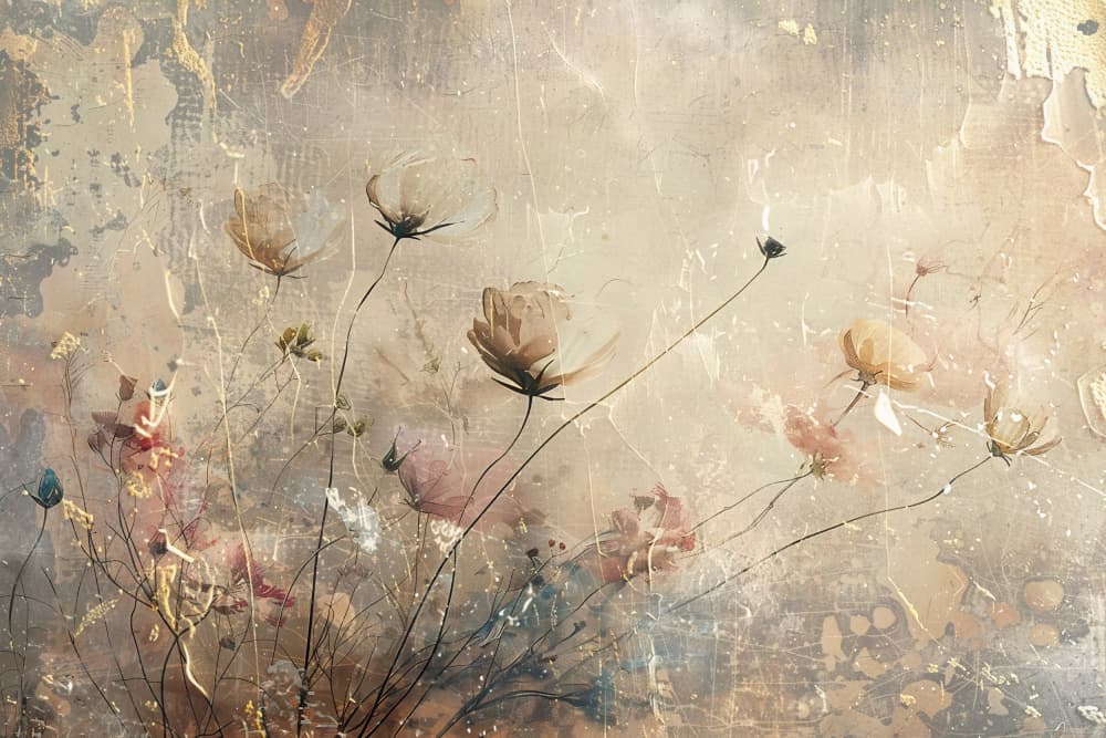 Flower Floral Art Illustration Wallart 113 by Rafal Kulik — canvas wall art