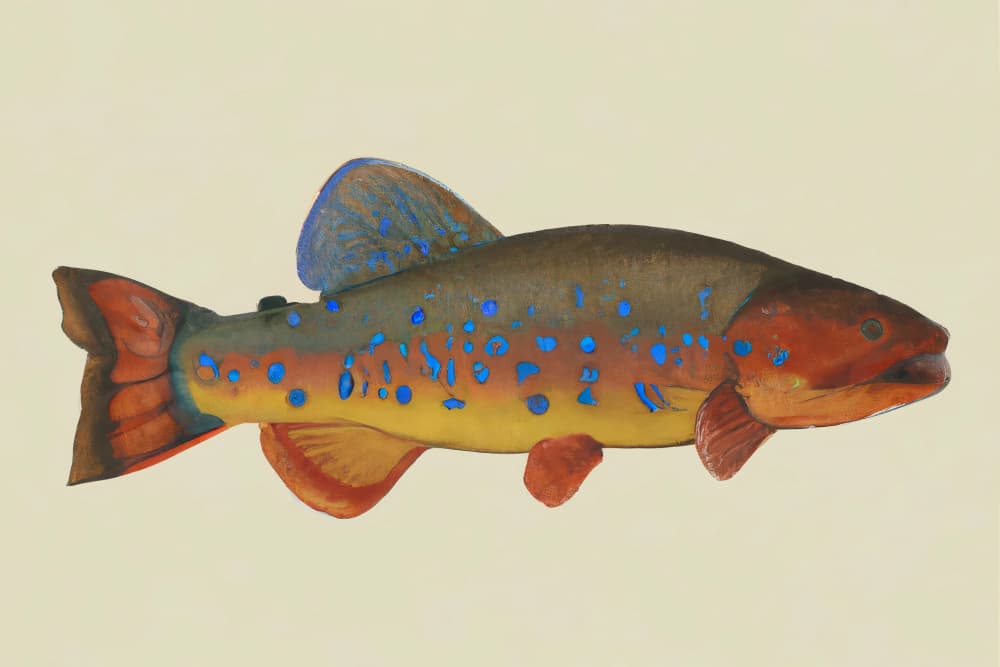 Colorful Brook Trout by Merel Takken — canvas wall art
