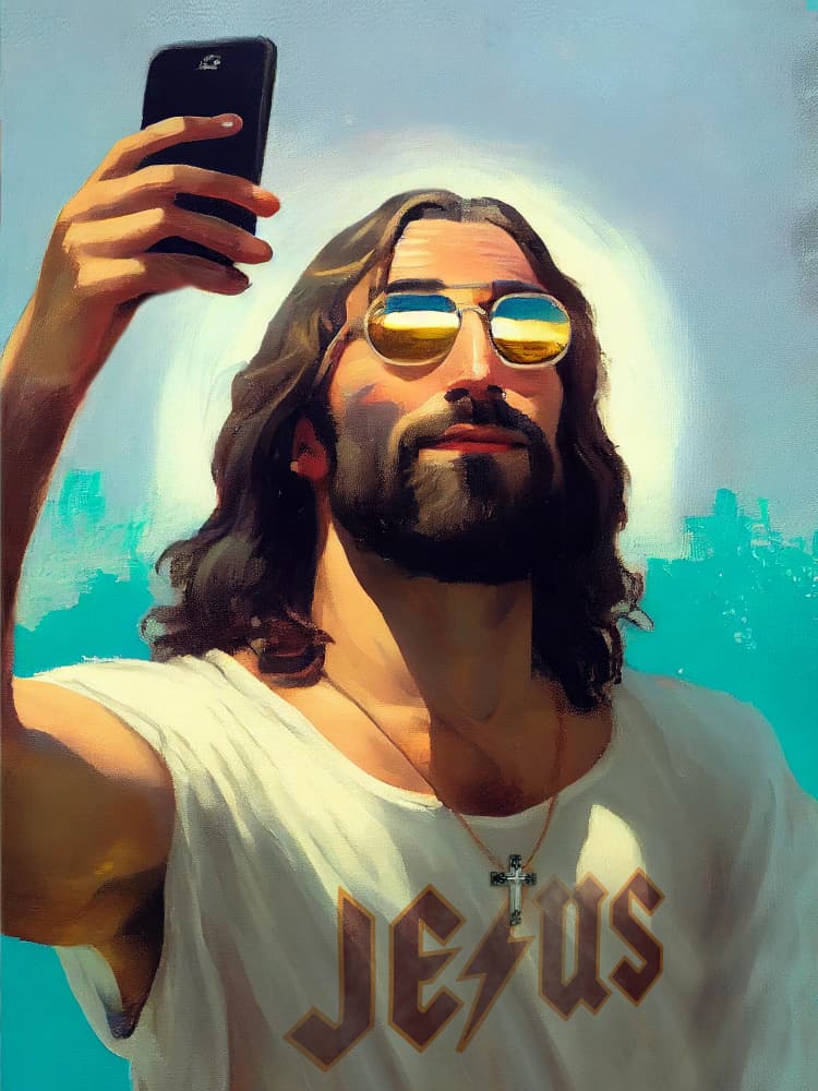 I Am Jesus by Dikhotomy — canvas wall art
