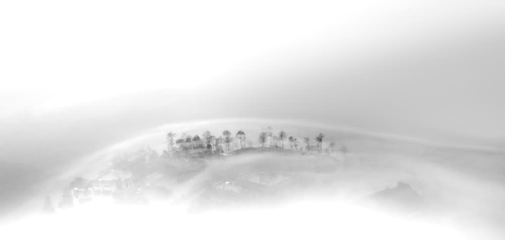 Misty Hilltop Village by Yvette Depaepe — canvas wall art