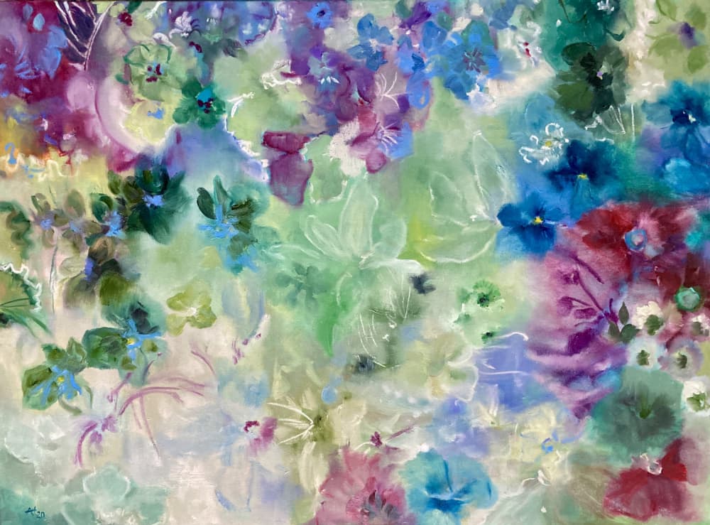 Dreamy Garden Blooms by Alexandra Higgins — canvas wall art