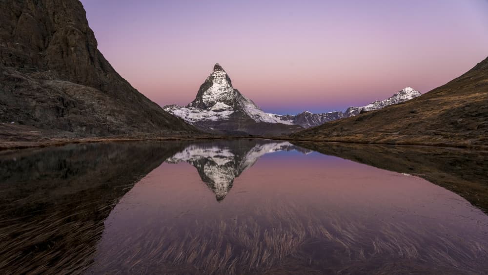 Matterhorn Twilight Reflection by Annie Zhang — canvas wall art