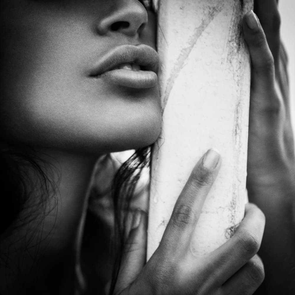Sensual Lips Gentle Touch by Jackson Carvalho — canvas wall art