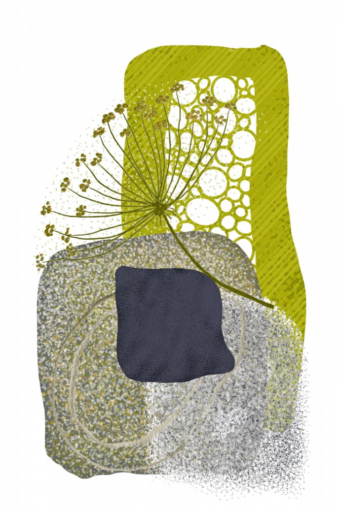 Green Botanical Abstract by Sally Ann Moss — canvas wall art