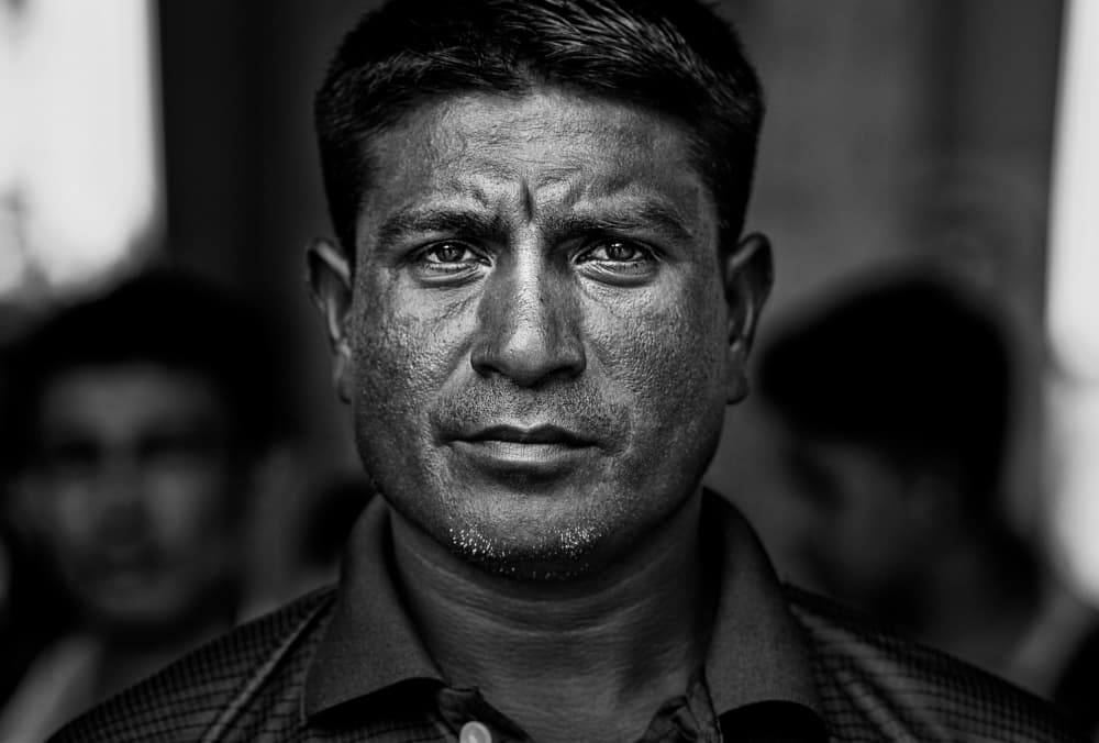 Intense Male Portrait by Joxe Inazio Kuesta Garmendia — canvas wall art