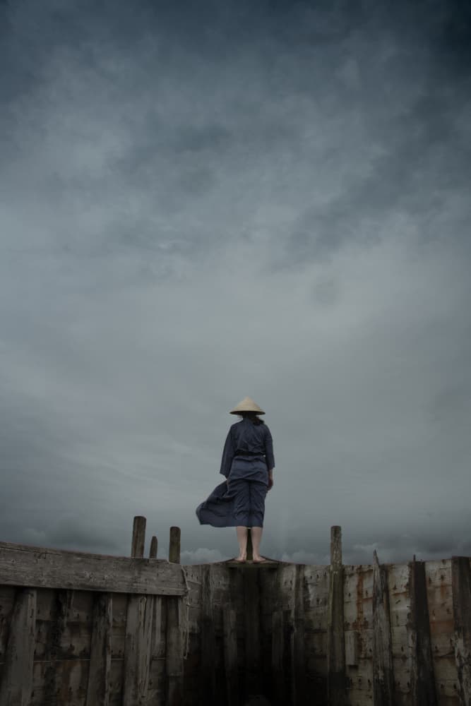 Solitary Figure Stormy Sky by Hooman Sedaghi — canvas wall art
