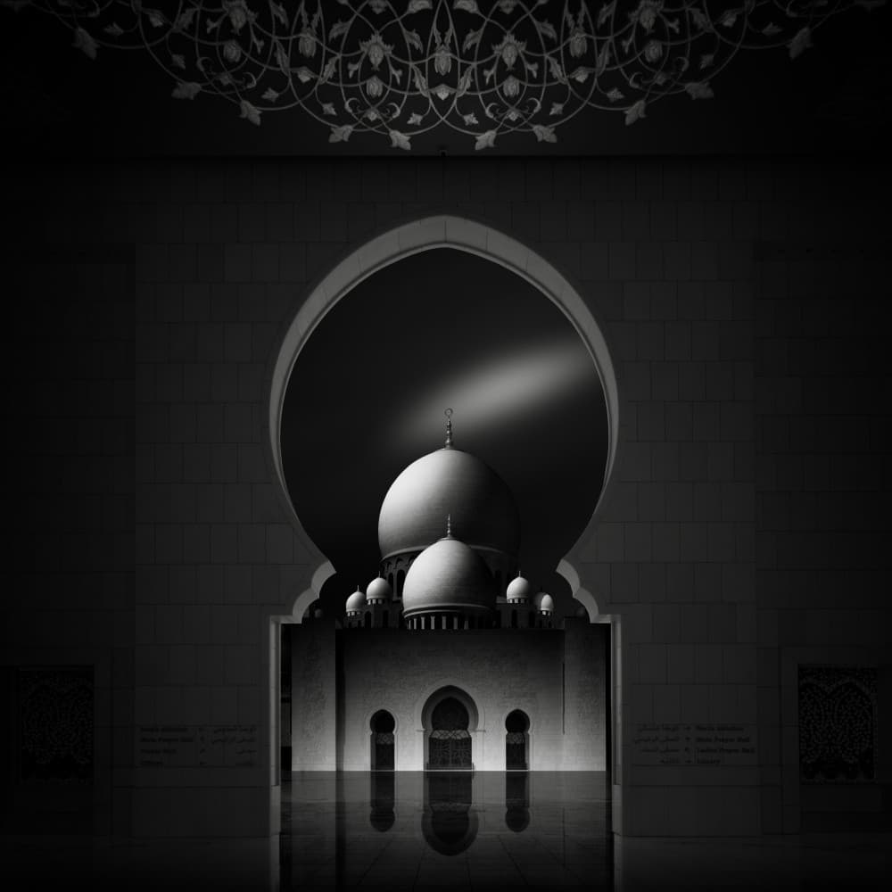 Grand Mosque Reflection by Haggard — canvas wall art