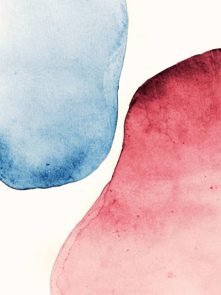 Organic Watercolor Shapes by Ohkimiko — canvas wall art