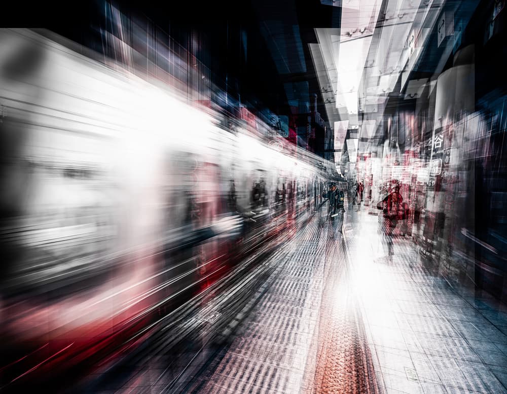Urban Transit Motion by Carmine Chiriacò — canvas wall art