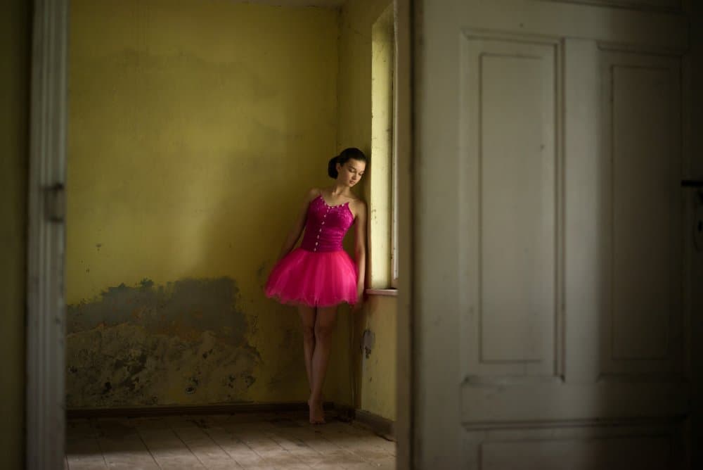 Pink Ballerina Old Walls by Małgorzata Masarz — canvas wall art