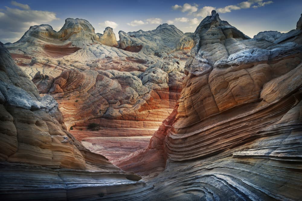 Colorful Sandstone Canyon by Hans Repelnig — canvas wall art