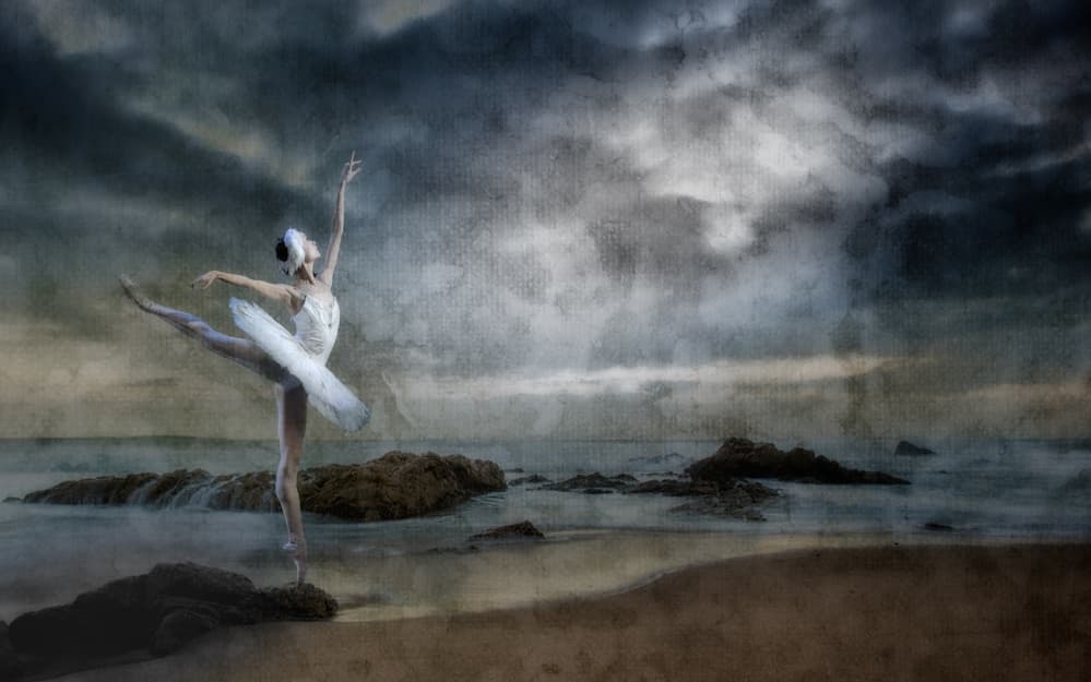 Ethereal Beach Ballet by Peet van den Berg — canvas wall art